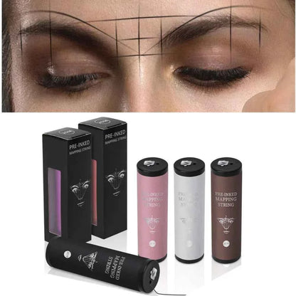 Chaîne de cartographie de Microblading de 20M, marqueur de sourcils pré-encré, fil de tatouage, positionnement des sourcils, ligne de teinture, outil de mesure PMU
